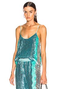 Retrofete Sandra Tank Top In Blue,metallic