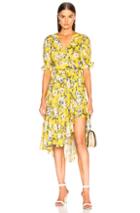 Icons Cha Cha Wrap Dress In Floral,yellow