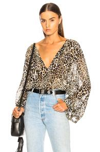 Nili Lotan Acadia Blouse In Animal Print,neutrals