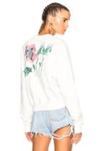 Off-white Off Poppy Cropped Longsleeve Top In White