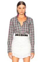 Isabel Marant Etoile Owill Shirt In Green,plaid,pink
