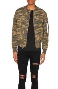 Stampd Washed Bomber In Abstract,green