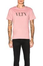 Valentino Logo Tee In Pink