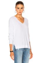 Rag & Bone/jean Taylor Washed V-neck In White