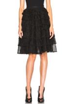 Alexander Mcqueen Full Skirt In Black,metallics
