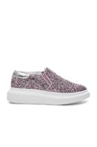 Alexander Mcqueen Platform Slide Sneakers In Metallics