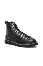 Givenchy Lace Up Leather Boots In Black