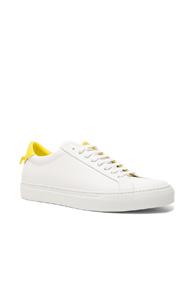 Givenchy Urban Street Low Top Leather Sneakers In White