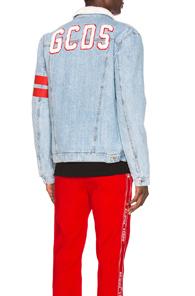Gcds Denim Logo Jacket In Blue,denim Light