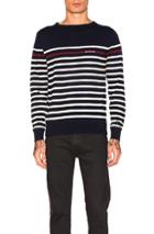 Moncler Stripe Sweater In Blue,stripes