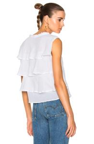 Amo Ruffle Tank In White
