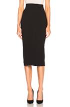 Victoria Beckham Double Crepe High Waisted Pencil Skirt In Black
