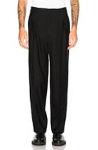 Lemaire Cotton Linen Carrot Trousers In Black