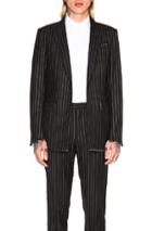 Givenchy Single Button Blazer In Stripes,black