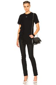 Off-white Ruffle Tee In Black