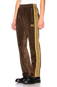 Needles Velour Track Pant In Brown