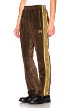 Needles Velour Track Pant In Brown