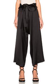 Marni Crepe Satin Pants In Black