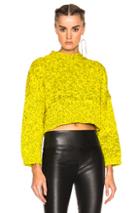 J.w. Anderson Tie Back Detail Moulinee Jumper Sweatshirt In Yellow