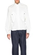 J.w. Anderson Patch Pocket Shirt With Belt In White