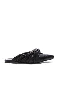Jil Sander Leather Matisse Flats In Black,animal Print
