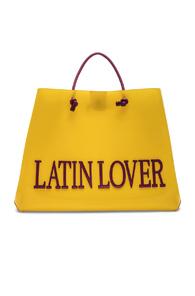 Alberta Ferretti Latin Lover Large Tote In Yellow
