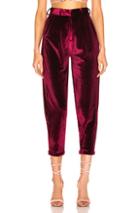 Patbo Velvet Slim Trouser In Red
