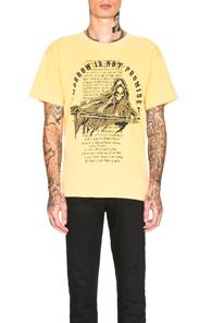 Warren Lotas Vintage Lightweight Tee In Yellow