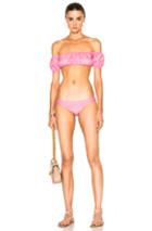 Lisa Marie Fernandez Leandra Striped Bikini In Pink