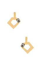 Wasson X Lpa For Fwrd Penta Hoop Earrings With Crystal In Metallics