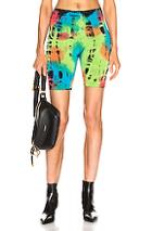 Cotton Citizen Milan Biker Short In Black,blue,green,ombre & Tie Dye