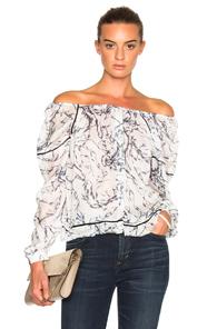 Calvin Rucker Fwrd Exclusive Truth Is Top In Gray,floral,abstract