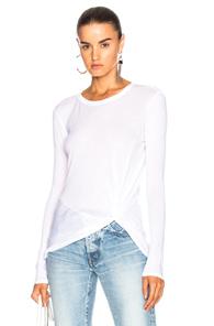 Enza Costa Side Knot Tee In White