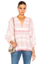 Zimmermann Valour Tassel Top In Pink,stripes,white