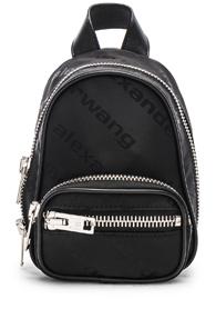 Alexander Wang Jacquard Logo Atticca Mini Backpack In Black