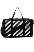 Off-white Duffle Bag In Black,stripes
