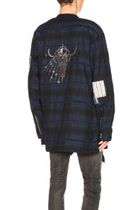 Alchemist Tombstone Kimono In Abstract,animal Print,black,blue