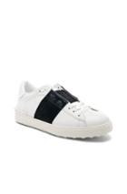 Valentino Leather Sneakers With Calf Hair In White