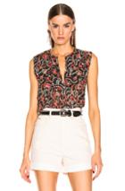 Isabel Marant Etoile Erney Top In Black, Floral