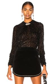 Dodo Bar Or Veronica Shirt Devore In Black