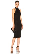 L'agence Iman Mock Neck Dress In Black