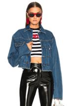 Fiorucci Berty Jacket With Patch In Denim Medium