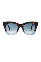 Fendi Square Sunglasses In Animal Print,brown
