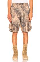 Yeezy Season 4 Printed Shorts In Brown,abstract