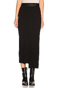 The Range Framed Rib Strap Skirt In Black