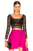 Dundas Crop Lace Top In Black