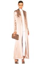 Galvan Silk Trench Coat In Neutrals,pink