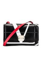 Valentino Go Logo Shoulder Bag In Black,white