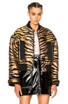 Kenzo Tiger Stripes Jacket In Yellow,animal Print