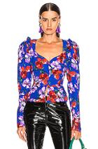 Magda Butrym Evora Blouse In Blue,floral